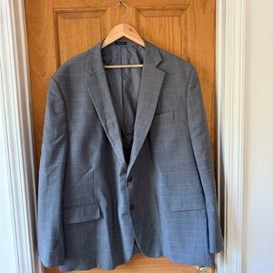 Stafford Gray Plaid Men's Blazer 52R